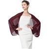 BEAUTELICATE Scialle Coprispalle Elegante Donna Stola Chiffon Cape Estivo per Abito Sposa Damigella Cerimonia Matrimonio Serata