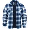 KEFITEVD Giacca da Boscaiolo Uomo Cotone a Scacchi Camicia da Boscaiolo con Tasca sul Petto Inverno Maniche Lunghe Camicia Giacche Uomo Caldo Camicia di Flanella Morbido Addensato