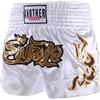 Runhomal Pantaloncini sportivi MMA per ragazzi e ragazze, pantaloncini da boxe Muay Thai Kick Boxing Trunks per bambini 5-16 anni, bianco, 8-12 ans
