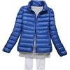 KeYIlowys Piumino Leggero Primaverile E Invernale Tinta Unita Colletto in Piedi Slim Plus Size Piumino Corto da Donna