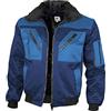 Qualitex - Giacca da pilota 4 in 1, colletto e maniche staccabili, diversi colori, Marine/Royal, XXL
