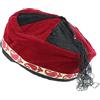 Siesta Velvet Smoking Hat Thinking Lounging Cap Nepalese, Red Black, L