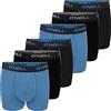 O'Neill Boxer da uomo in tinta unita Sport Boxer M L XL XXL 95% cotone uomo trunk mutandine senza intervento confezione da 6 pezzi nero rosso blu