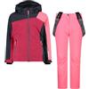CMP Set Tuta Sci da Bambina in Twill - 33W0605 (110, Fucsia/Antracite)