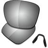 SAUCER Lenti e naselli di ricambio premium per Oakley Crossrange OO9361 | Crossrange Asian Fit OO9371 occhiali da sole ad alta difesa - metallo cromato polarizzato
