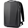 XINYASEE Zaino del computer portatile delle coperture dure del pvc,Zaino business espandibile,Zaino Porta PC Uomo 15.6 Pollici, grande capacità zaino di affari impermeabile,Antifurto Zaino (Nero)