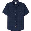 Dubinik®Camicia Uomo Manica Corta Fibra di bambù Casual Quadretti Comoda Bottoni Automatici Cowboy Western Vintage Camicia Blu Navy M