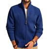 PJ PAUL JONES Cardigan da uomo con cerniera e collo alto, blu, L