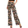 EXCHIC Donne Gamba Dritta Sciolto Boho Yoga Pantaloni Casual Elastico Vita Pantaloni con Tasche(XXL, Series 2#5)