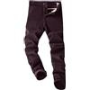Caixinkan Pantaloni classici da uomo in velluto a coste a gamba dritta, pantaloni stretch, pantaloni twill, slim fit, con fascia alla caviglia, pantaloni eleganti da abito, tinta unita, business