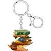Weveni Portachiavi in Acrilico a Tema Librario, Idea Regalo per Amanti dei Libri, Amiche Libraie, Donne, Ragazze, Charm per Borse, Accessori per Zaino, Verde, Medium