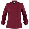 GIBLOR'S Giacca da Cuoca Agata, Manica Lunga, 200 gr/mtq, Traspirante, Slim Fit (Bordeaux, XS)