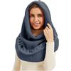 JFAN Cappelli Invernali per Le Donna Balaclava Cappello Lavorato A Maglia Unisex Beanie Caldo Antivento Cappuccio Sciarpa Cappello，Blu Navy Taglia Unica