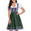 Generic Dirndl Oktoberfest Tedesco Tradizionale Abito per Donna Ragazze Tirolese Vestiti Tirolese Costume Abiti Birra Bavarniano Abito Tedesca Gonna Set Oktoberfest di Ottobre (2-Blue-3, S)