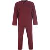 Maxfort Pigiama da Uomo in Cotone, Taglie Forti Fino 10XL Maglia Scollo a V e Pantalone con Coulisse (IT, Testo, 10XL, Regular, Regular, Bordeaux)