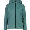 CMP Felpa Donna con Tessuto Tecnico Full Zip con Cappuccio in 4 Way Stretch - 32C8386 (IT, Testo, M, Regular, Regular, Agave)