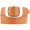 BELTINGER Cintura per jeans in pelle bovina pieno fiore 5 cm con doppia fibbia | cintura in pelle 50mm | larga cintura in pelle in vera pelle