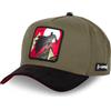 Capslab Batman DC Marrone Pelle Scamosciata Marrone Nero Berretto Regolabile con Snapback