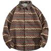Generisch Camicia da uomo etnica azteca per il tempo libero, stile etnico, per coppie, a maniche lunghe, stile retrò, per attività casual, per le mezze stagioni, in flanella