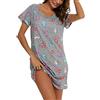 ENJOYNIGHT Camicia da Notte Donna Cotone Vestaglia Estiva Manica Corta Pigiama da Casa Casual da Notte(XX-Large,Gatto)
