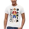 One Piece Maglietta Luffy con Il Suo Cappello di Paglia - Prodotto con Licenza Ufficiale T-Shirt per Bambini (IT, età, 14 Anni, Regular, Bianco)
