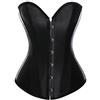 MISS MOLY Damen Satin Vollbrust Korsett Top für Dicke Bauch Weg Vollbrust Corsage mit G-String