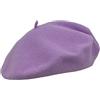 Melegari Berretto Basco Donna | 100% Lana | Roma Beret | Made in Italy (Lavanda 51)