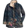 Cocila Giacca Invernale Trapuntata Stampata da Donna Taglie Forti Abbottonata A Maniche Lunghe Imbottita Leggera Piumini Giubbotto Donna Lungo Pelle Lunga Piumino Lungo Giubbino Jeans Corto
