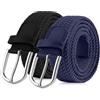 TANGCHAO 2 Pezzi Cinture elastiche intrecciate, set cintura uomo e donna