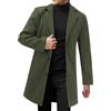 Generisch Cardigan lungo da uomo trench da uomo, impermeabile, elegante, minimalista, casual, blazer, caldo, per il tempo libero, con bottoni, tinta unita, giacca per le mezze stagioni, a maniche
