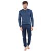 nazarenogabrielli Nazareno Gabrielli Pigiama Uomo Lungo Scollo Serafino Caldo Cotone Interlock U609 (XL)