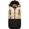 MARIKOO Kiraraa - Giacca invernale da donna, calda, trapuntata, XS-XXL, beige/nero, L
