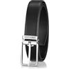 Pierre Cardin cintura uomo cintura in pelle bovina, 30 mm di larghezza e 3,8 mm di spessore, accorciabile, cintura, cintura in pelle, cintura classica, nero, Größe/Size:100, Farbe/Color:nero
