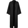 Kinstell Uniforme con Cappuccio Robe Cavaliere Abiti Tunica Nera Uniforme Completo Halloween Darth Con Cappuccio Accappatoio Mantello Cosplay Costume
