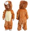 Doladola Pagliaccetto Pigiama Neonato Pigiama per Neonato con Animali Cartoon Ragazze (Leone,3-4 anni)