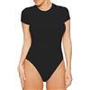 SHEKINI Body Donna Elegante Maniche Corte con Scollo Rotondo non Trasparente Contenitiva Modellante Magliette Shapewear Bodysuit Perizoma Maglie Estive Abbigliamento Donna