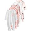NEXT Bambina Confezione da 5 tutine per neonato con coniglietto Brown/Cream 6 Mesi-9 Mesi