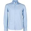 Coveri Camicia manica lunga stretch comfort stiro facile a righe, Celeste M