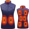 Generico Gilet Riscaldato da Donna, 9 Zone Gilet Riscaldante Elettrico Leggero 3 Regolabile Temperature Giubbotto Termico Lavabile per Sci Pesca Trekking Campeggio