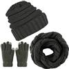 CheChury Cappelli Invernali Donna Cappelli da Donna Invernali Sciarpa Guanti Invernali Guanti Touch Screen Invernali Winter Set Sciarpa 3 Pezzi