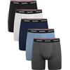 Expertoftio Boxer Uomo Pantaloncini Comodi Mutande Uomo in bambù Ultra Morbido Confezione da 5, Microfibra Multipack con Apertura Frontale, X-Grande