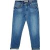 Alfio Collection Jeans Uomo Stretti in Fondo alla Caviglia Elasticizzati Slavati Stretch 56 58 60 (56 - Denim)