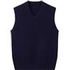 ZMNKH Gilet Uomo Maglione Collo a V Maglioni Senza Maniche Maglie Pullover 100% Cachemire Gilet Uomo d'Affari Gentleman Gilet