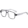 LJWWEI Doppi Ponti Anti Luce Blu Retro Donne Quadrati Occhiali Telaio Uomini Occhiali, bianco, M