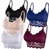 Duufin 5 Pezzi Reggiseno Bralette Pizzo Reggiseno Senza Ferretto per Donna e Ragazze, 5 Colori (Nero, Beige, Bianco, Blu Navy e Bordeaux, L-XL)
