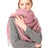 Leisofter Sciarpa da donna elegante cashmere pashmina sciarpa per autunno inverno sciarpa lunga calda 200 x 70 cm, Dark Pink, Taglia unica