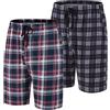 MoFiz Pantaloni Corti Pigiama Uomo Shorts a Quadretti da Notte Pantaloncini Estivi con Tasche Pacco da 2 B01 EU M (Etichetta S)