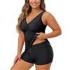 Generico Da Bagno Tankini Due Pezzi Elegante Con Scollo A V Per Nuotare In Spiaggia E Piscina Costume Topo Donna Swimming Suit Women Reggiseno Sportivo Imbottito Fascia