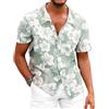 Fastkoala Uomo Hawaiane Camicie Floreali Camicia da Spiaggia Vacanze Tropicali Tops Casual Button Down