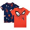 Marvel Maglietta Spider-Man per Ragazzi Top a Maniche Corte per Bambini Confezione da 2 Multicolore 9-10 Anni